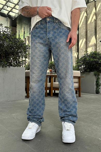 Mavi Soft Degrade  Full Desenli M4 GD Baggy Pantolon