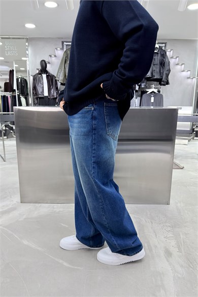 Mavi Soft Degrade Premium Süper Baggy Pantolon