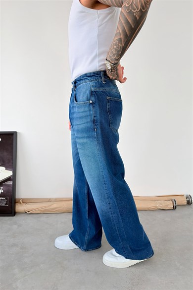 Mavi Soft Degrade Süper Baggy Fit Pantolon