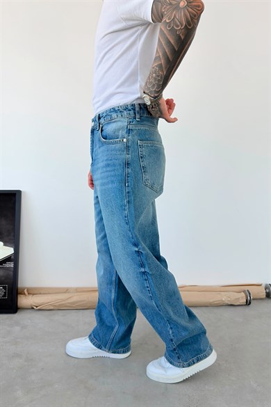 Mavi Soft Degrade Süper Baggy Pantolon