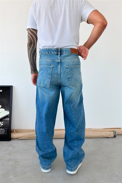Mavi Soft Degrade Süper Baggy Pantolon