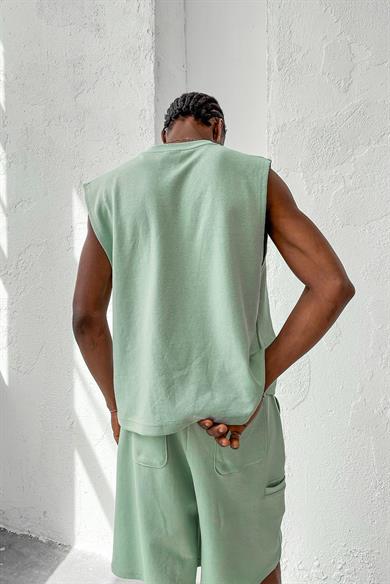 Mint Yeşili Cozy Premium Basic Atlet