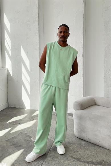 Mint Yeşili Cozy Premium Basic Baggy Eşofman
