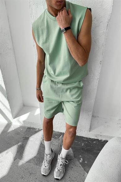 Mint Yeşili Cozy Premium Basic Şort