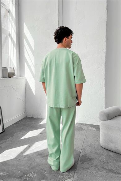 Mint Yeşili Cozy Premium Çımalı Baggy Eşofman