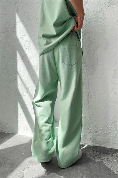 Mint Yeşili Cozy Premium Çımalı Baggy Eşofman