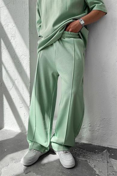 Mint Yeşili Cozy Premium Çımalı Baggy Eşofman