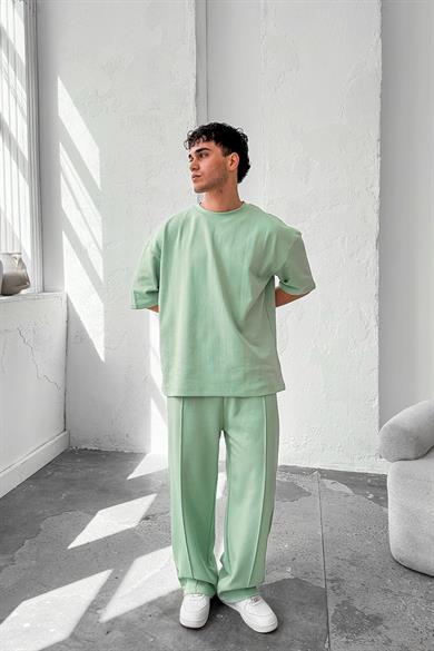 Mint Yeşili Cozy Premium Çımalı Baggy Eşofman