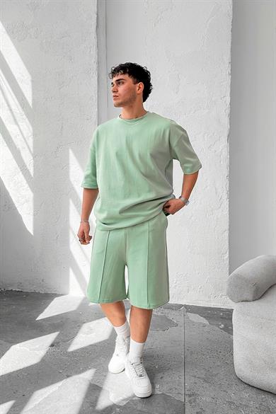 Mint Yeşili Cozy Premium Çımalı Şort