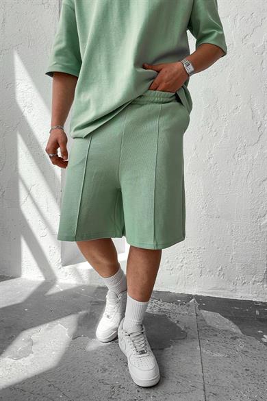 Mint Yeşili Cozy Premium Çımalı Şort