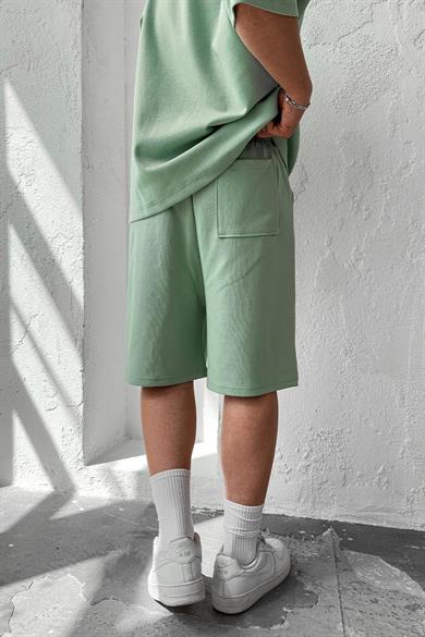 Mint Yeşili Cozy Premium Çımalı Şort