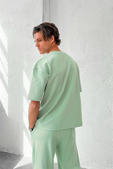 Mint Yeşili Cozy Premium Oversize Tişört