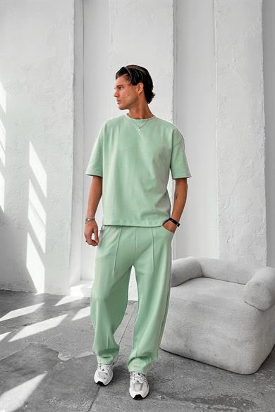 Mint Yeşili Cozy Premium Oversize Tişört
