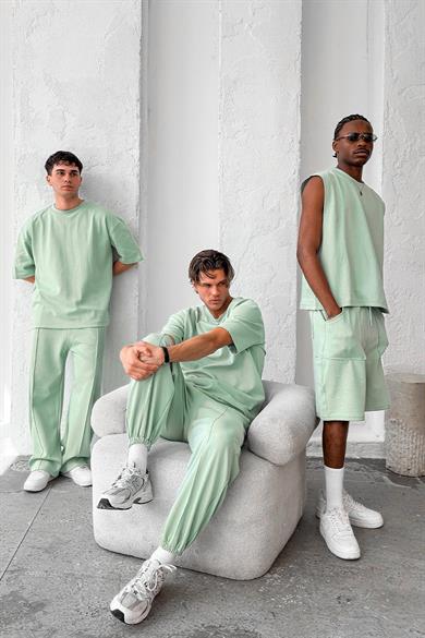 Mint Yeşili Cozy Premium Oversize Tişört