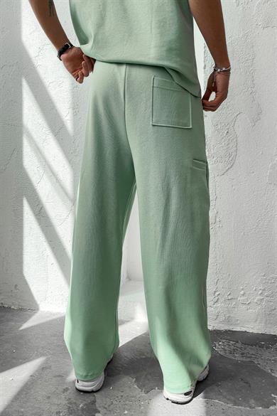 Mint Yeşili Cozy Premium Pileli Baggy Eşofman
