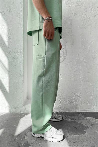 Mint Yeşili Cozy Premium Pileli Baggy Eşofman