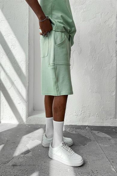 Mint Yeşili Cozy Premium Pileli Şort
