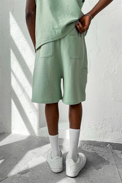 Mint Yeşili Cozy Premium Pileli Şort
