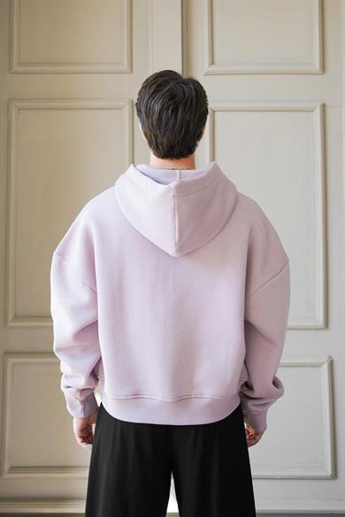 Mürdüm Cozy Basic Tam Fermuar Oversize Sweatshirt