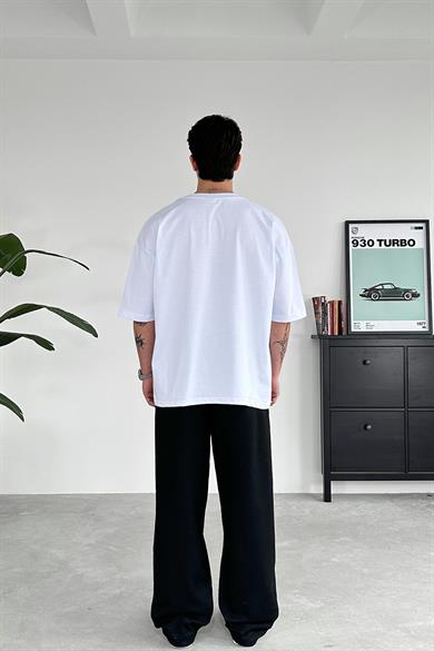 Optik Beyaz Cozy Basic Oversize Tişört