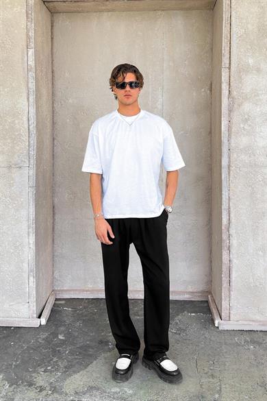Optik Beyaz Cozy Basic Oversize Tişört