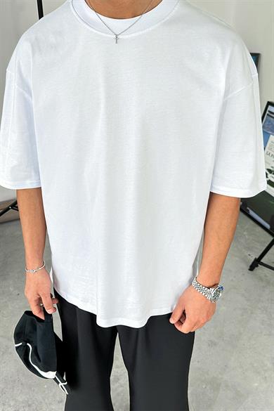 Optik Beyaz Cozy Basic Soft Oversize Tişört