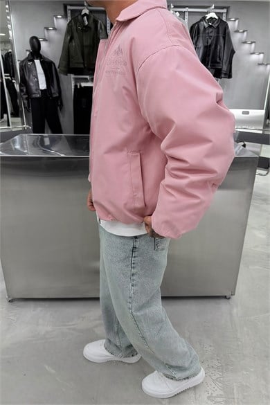 Pembe Explore Nakışlı Bomber Mont