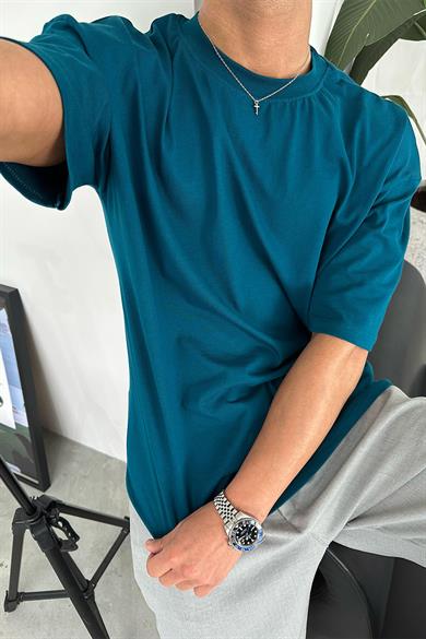 Petrol Cozy Basic Soft Oversize Tişört