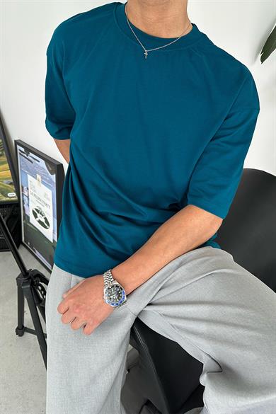 Petrol Cozy Basic Soft Oversize Tişört