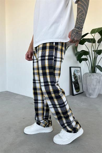 Sarı Çizgili Unisex Relaxed Pijama