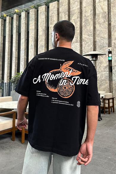 Siyah A Moment PM Oversize Tişört
