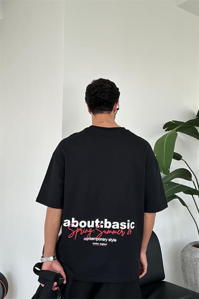 Siyah About Basic EE Oversize Tişört
