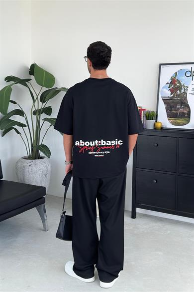 Siyah About Basic EE Oversize Tişört