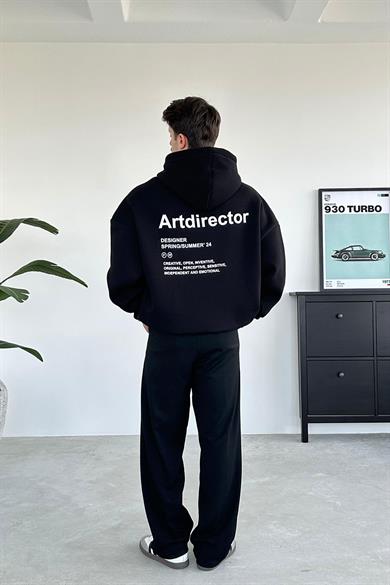 Siyah Art Director Oversize Sweatshirt