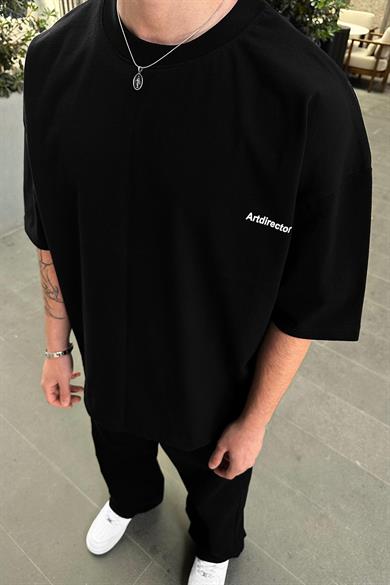 Siyah Artdirector OUTPLENTY PREMİUM Oversize Tişört