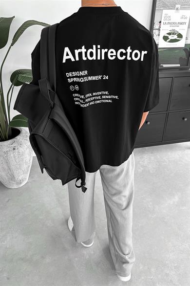 Siyah Artdirector OUTPLENTY PREMİUM Oversize Tişört