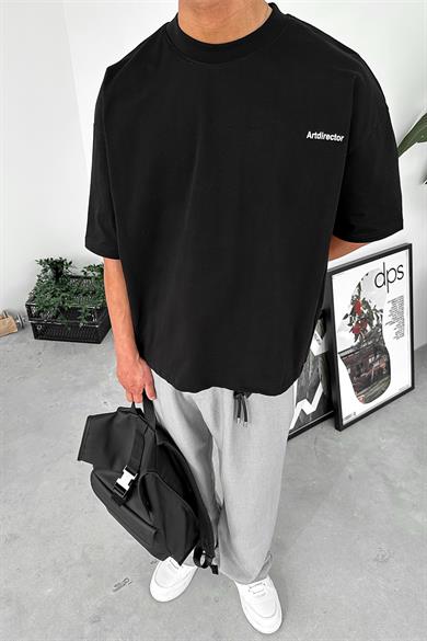 Siyah Artdirector OUTPLENTY PREMİUM Oversize Tişört