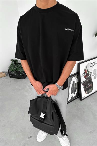 Siyah Artdirector OUTPLENTY PREMİUM Oversize Tişört