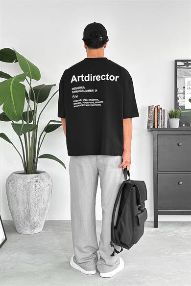 Siyah Artdirector OUTPLENTY PREMİUM Oversize Tişört