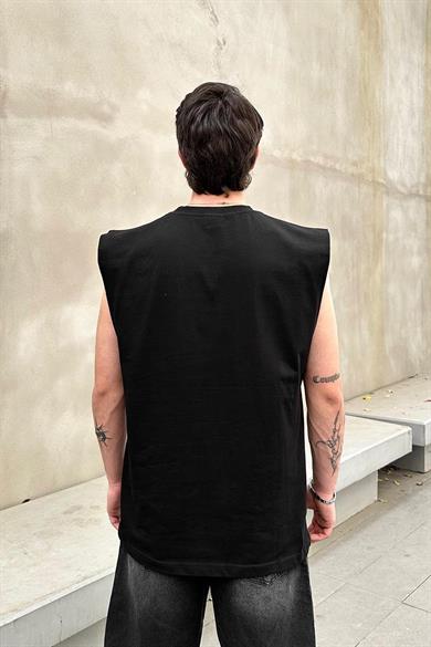 Siyah Basic A1 OUTPLENTY PREMİUM Oversize Atlet Tişört