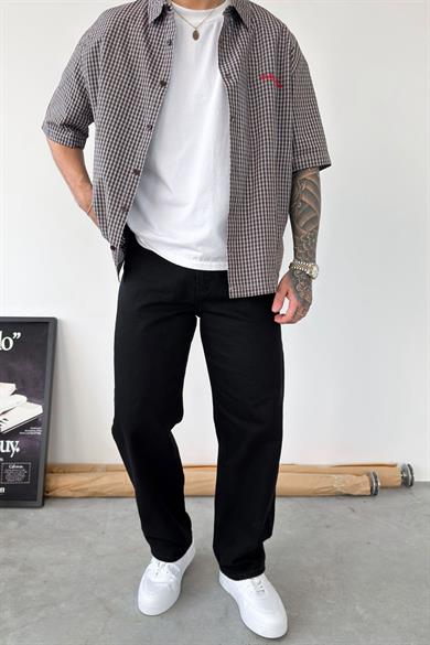Siyah Basic Baggy Fit Pantolon
