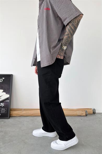 Siyah Basic Baggy Fit Pantolon