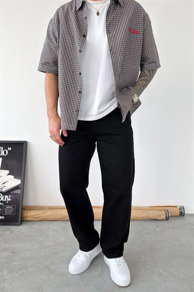 Siyah Basic Baggy Fit Pantolon