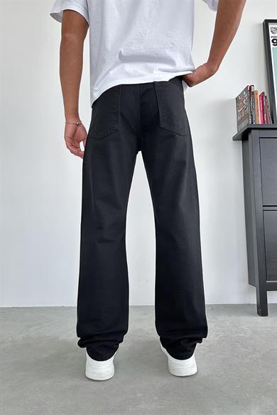 Siyah Basic Baggy Pantolon