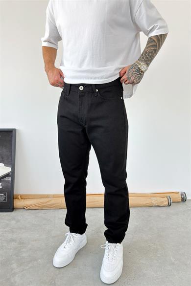 Siyah Basic Boyfriend Pantolon