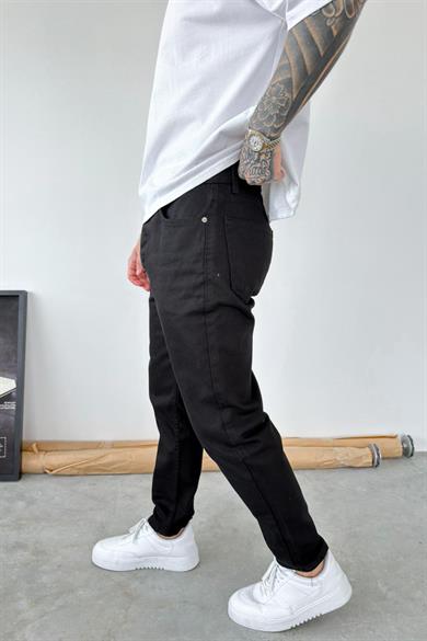 Siyah Basic Boyfriend Pantolon