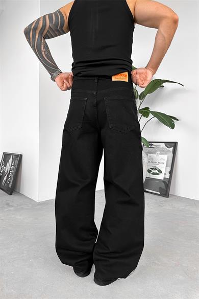 Siyah Basic Ekstra Bol Baggy Pantolon