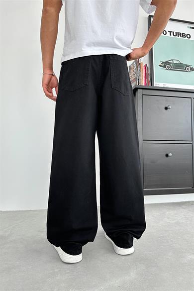Siyah Basic Old School Baggy Pantolon