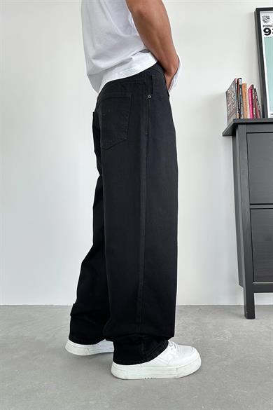 Siyah Basic Old School Baggy Pantolon