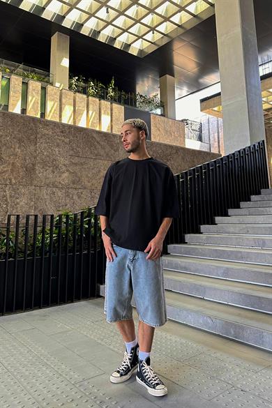 Siyah Basic OUTPLENTY PREMİUM Oversize Tişört